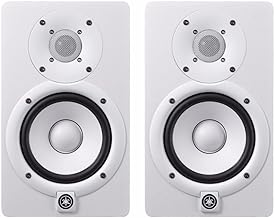 Yamaha HS5 W 5-Inch Powered Studio Monitor (White, 2-Pack) Bundle (2 Items)