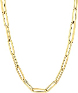 Jewelry Affairs 14k Yellow Gold Paperclip Chain Necklace, 3mm