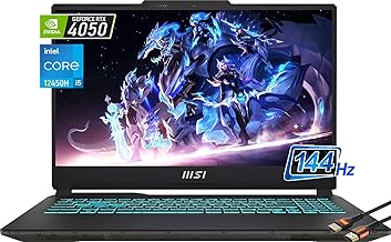 MSI Cyborg 15.6" FHD 144Hz Gaming Laptop | Intel i5-12450H | NVIDIA GEFORCE RTX 4050 | 32GB 4800MHz DDR5 RAM 1TB PCIe SSD | Windows11 Home | w/HDMI