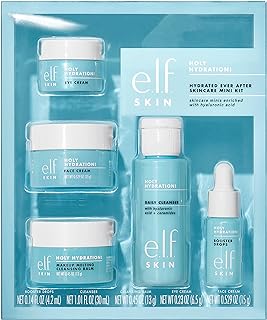 e.l.f.SKIN Hydrated Ever After Skincare Mini Kit, Cleanser, Makeup Remover, Moisturizer & Eye Cream For Hydrating Skin, TSA-friendly Sizes