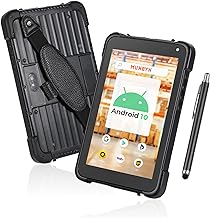 MUNBYN Rugged Android Tablet, 8" Heavy Duty Tablet Android 10, 700 nits Sunshine Readable, Military Waterproof Outdoors Industrial Tablet, IP67 MIL-STD-810G Handheld PC for Construction Marine Drone
