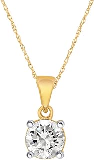 La Joya 1/4-1 Carat Certified Lab Grown Diamond Necklaces For Women | Solid 14k Gold Diamond Necklace | GH VS/SI Diamonds