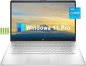 HP 17 17.3" HD+ Business Laptop Computer [Windows 11 Pro], Intel 4-Core i3-1125G4 (Beat i5-1030G7), 16GB DDR4 RAM, 1TB PCIe SSD, Numeric Pad, Fast Charge, Wi-Fi, Bluetooth 5, HDMI, USB, w/Battery