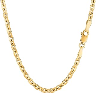 Jewelry Affairs 14k Yellow Gold Cable Link Chain Necklace, 4.0mm