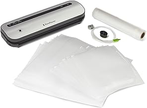 FoodSaver Space-Saving Vacuum Sealer with Bags and Roll, Silver