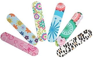 SBYURE 48 Pcs Colorful Girly Nail File,Double Sided Natural Emery Board Set Bulk for Women,Cosmetic Manicure,Color Random