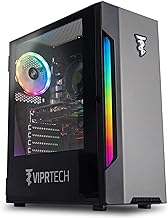 ViprTech Rebel Gaming PC Desktop Computer - AMD Ryzen 5 (12-LCore 3.9Ghz), RTX 2060 Super 8GB, 16GB DDR4 RAM, 512GB NVMe SSD, VR-Ready, Streaming, WiFi, RGB, Windows 11, Warranty