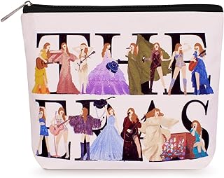 Taylor Inspired Makeup Bag, Albums Inspired Cosmetics Bag for Swiftie, Music Lover Gifts & Merch, Singer’s Merchandise Makeup Pouch Toiletry Bag Accessories