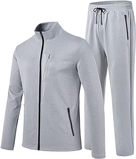 MoFiz Men's Tracksuits Set Long Sleeve Causal Full Zip Running Sports Sweatsuit For Men 2 Piece Outfits