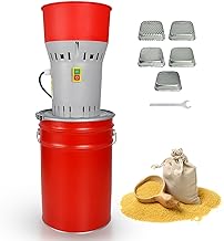 Kufika Grain Mill Grinder Electric - Versatile Corn Grinder, Feed Grinder, Wheat Grinder, Flour Mill Grinder for Home and Farm Use - 6.6 Gallon Detachable Bucket (25L), with 5 Sieves Included
