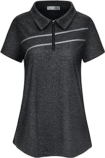 MISS FORTUNE Womens Golf Polo Shirts Quick Dry Athletic Workout Ruuning Yoga Tops
