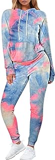 Women's Two Piece Outfits Sweatsuits Set Long Sleeve Pullover Hoodie and Jogger Sweatpants Tracksuit Lounge Sets