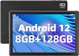 SGIN 8GB RAM 128GB ROM Android 12 Tablet, 10 Inch 1280 * 800 HD IPS Tablets Computer with Srceen, MTK Octa-Core 2.0Ghz Processor, 8MP+5MP Camera, Bluetooth, WiFi, 6000mAh, Black