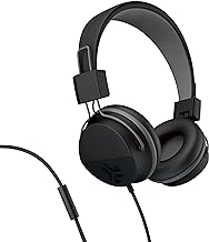 JLab Neon Folding On-Ear Headphones, Black, Wired Headphones, Tangle Free Cord, Noise Isolation, 40mm Neodymium Drivers, C3 Sound (Crystal Clear Clarity)