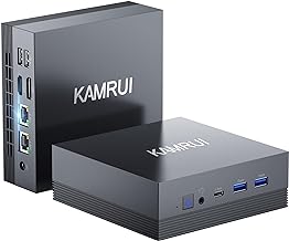 KAMRUI Mini PC,AMD Ryzen 5 5500U (6C/12T, up to 4.0 GHz), Mini Computer Tower with Dual Channel 16GB DDR4 512GB SSD,Small Desktop Computers 4K Triple Display,BT4.2/WiFi 5/Dual LAN