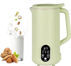LMFUEN Automatic Soy and Nut Milk Maker,27oz/800ml,Food Processor,Rice Paste,Juice,Baby Food Hot Blender, Smoothie,Corn,Crushing Ice,Delay Start/Keep Warm & BPA Free (Green)