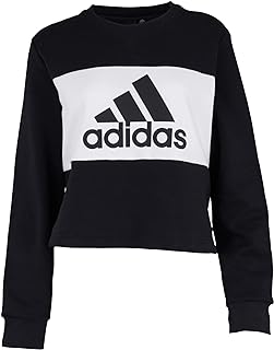 Women's W PG Cropped Top Pullover Crew Sweater LS, Black