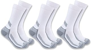 Carhartt mens Men's Force Performance Work Socks 3 Pair Pack