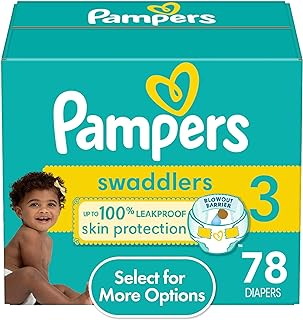 Pampers Swaddlers Diapers - Size 3, 78 Count, Ultra Soft Disposable Baby Diapers