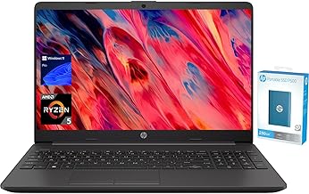 HP 15.6" G8 Business Laptop, Ryzen 5 5500 6-core Processor (Up to 4.0GHz), 16GB Memory, 1TB PCIe SSD, 15.6" FHD Display, Ethernet Port, SD Card Reader, USB-C, w/WOWPC Bundle, Windows 11 Pro
