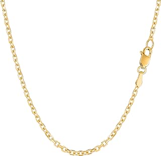 Jewelry Affairs 14k Yellow Gold Cable Link Chain Necklace, 2.3mm