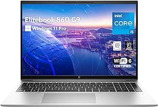 HP EliteBook 860 16" WUXGA Business Laptop, Intel Core i5-1235U (10 Cores up to 3.3 GHz, Beat i7-1195G7), 16 GB DDR5 RAM, 1TB PCIe SSD, Fingerprint Reader, Backlit KB, Windows 11 Pro, w/GM Accessory