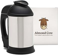 Almond Cow Milk Maker Machine, Plant Based Milk Maker for Homemade Almond Milk, Oat Milk, Cashew Nut Milk, & More, Handy Stainless Steel Food Making Machines, Makes 5-6 Cups Per Batch, 120V