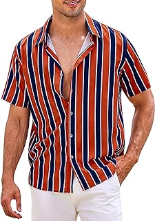 COOFANDY Men's Button Down Shirt Casual Beach Summer Shirt