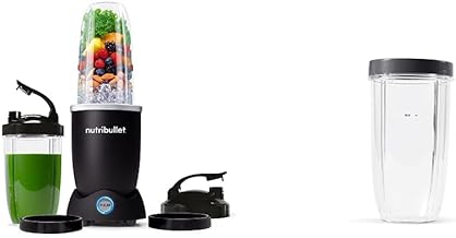 nutribullet® Pro+ 1200 Watt Personal Blender with Pulse Function SKU – Matte Black & 32 Ounce Colossal Cup with Standard Lip Ring