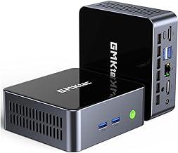 GMKtec Mini PC Windows 11 Pro Intel Core i7-11390H (Turbo 5.0 GHz) 1TB SSD 16GB DDR4, Desktop Computers WiFi 6, USB3.2, BT 5.2, DP, HDMI, RJ45 2.5G Black