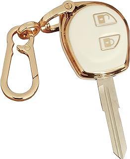 WKEDQAF for Suzuki Key Fob Cover Case TPU Protector Key Fob Shell Fit for Suzuki Vitara Swift Ignis SX4 Liana Alto (White)