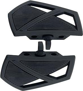 FATECIM Motorcycle Foot Pegs Pedals Rests Motorbike Highway Mini Boards Rear Passenger Floorboards w/Adjustable Male Mount Adapters Universal for Harley Davidson Dyna Suzuki Yamaha Triumph Black