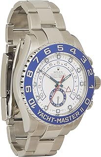 Pre-Loved Blue Stainless Steel & Platinum Yacht-Master II 116680 44mm, Silver