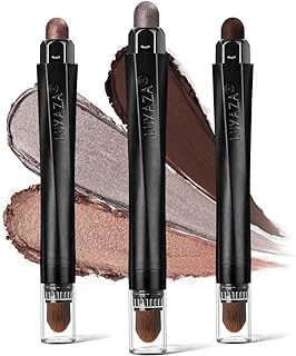 LUXAZA 3PCS Eyeshadow Stick,Matte And Shimmer Neutral Cream Eye shadow Pencil Crayon Brightener Makeup with Crease-proof Formula,Waterproof & Long Lasting Eye Shadow And Eyeliner Pen Sets