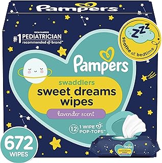 Pampers Swaddlers Sweet Dreams Baby Wipes, Soothing Lavender - 672 Count