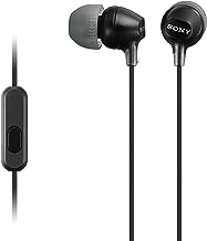 Sony MDREX15AP In-Ear Earbud Headphones with Mic, Black (MDREX15AP/B)