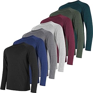 Long Sleeve Tee Shirts for Men - Dry Fit Moisture Wicking Sun Protection Long Sleeve T-Shirt for Workout Running