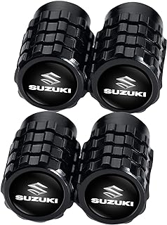 Metal Auto Car Tire Valve Stem Caps Compatible with Suzuki Swift Vitara Grand Ii Sx4 Baleno Kizashi Jimny Ignis All Models Wheel Cap, Air Valve Caps Styling Decoration Accessories 4pcs