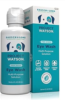 Bausch + Lomb Eye Wash for Dogs, Help Remove Tear Stains & Support Eye Health, Gentle pH Balanced Formula to Help Reduce Risk of Infection, Fragrance Free, 4 Fl Oz