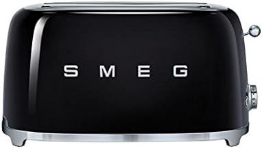 Smeg TSF02BLUS 50's Retro Style Aesthetic 4 Slice Toaster, Black