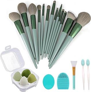 Makeup Brushes 22 Pcs Makeup Kit,Foundation Brush Eyeshadow Brush Make up Brushes Set (Green, 22 Piece Set Large)