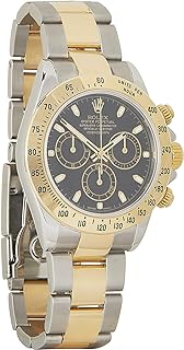 Pre-Loved Stainless Steel & 18k Yellow Gold Daytona Cosmograph 115523 40mm, Black