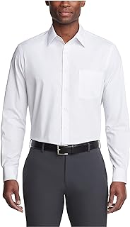 Van Heusen Men's Dress Shirt Regular Fit Poplin Solid