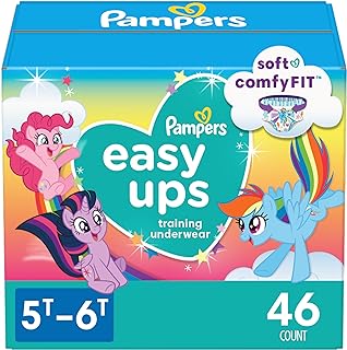 Pampers Easy Ups Girls & Boys Potty Training Pants - Size 5T-6T, 46 Count, My Little Pony Training Underwear