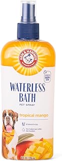 Arm & Hammer for Pets Waterless Bath Spray for Dogs Baking Soda, 8oz Mango Scent | Professional Quality Dog Grooming Spray, Free of Sodium Lauryl Sulfate & Parabens