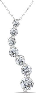 SZUL Certified Diamond Journey Pendant Available in 14K White and Yellow Gold (1/2 CTW - 1 CTW)