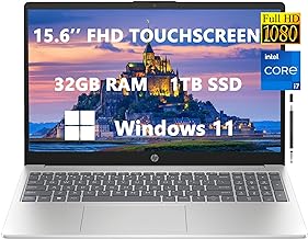 HP 2023 Upgraded 15 FHD Laptop, Intel 13th Gen Core i7-1355U(10-Core), Up to 5 GHz, 32GB RAM|1TB SSD, Wi-Fi 6, USB-C, Webcam, Long Battery Life, Windows 11, School and Business Ready, ROKC Stylus Pen