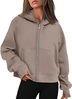 AUTOMET Womens Zip Up Cropped Hoodies Fleece Oversized Sweatshirts Full Zip Jackets Y2k Fall Clothes 2023 Fashion Outfits