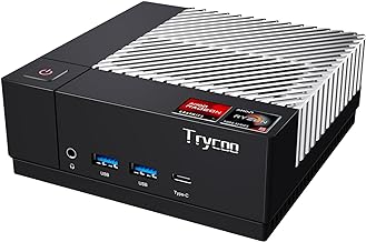 Trycoo HA-3 Mini PC,AMD Ryzen 5 5500U Processor(4.0Ghz),16GB RAM 512GB SSD,Windows 11 Pro Mini Desktop Computer,4K@60Hz Output HDMI 2.0/Type-C/WiFi 6 /BT5.2 /USB3.2 /Gigabit Ethernet/