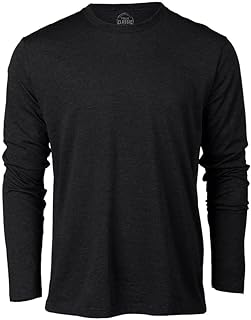 Long Sleeve Crew Shirt for Men. Premium Fitted Mens Crew Neck Shirt for Men.